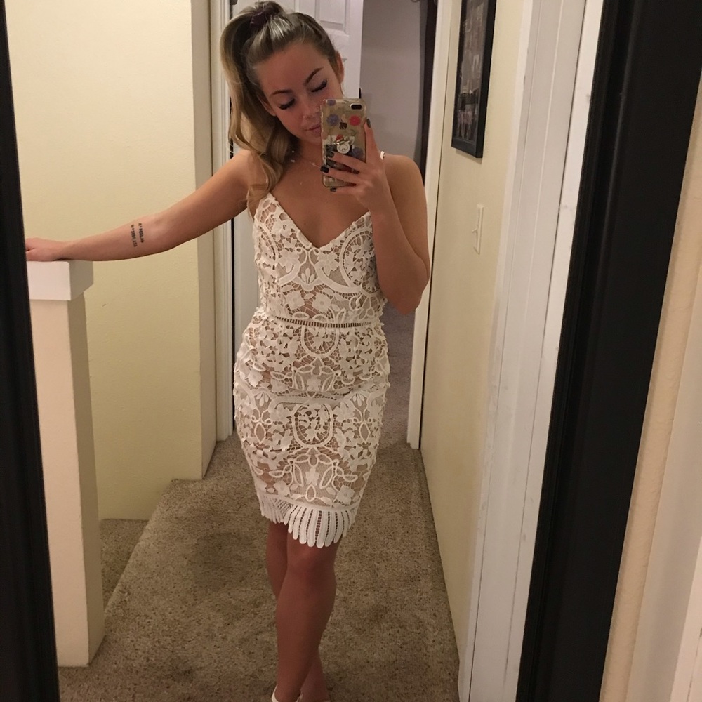 Lace white dress
